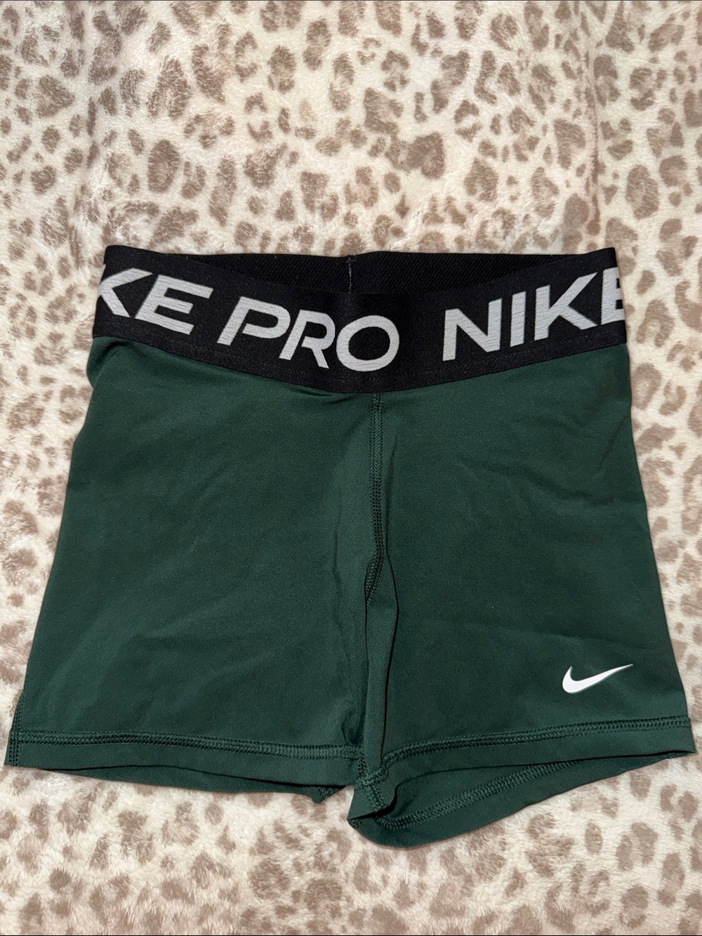 Nike Green Compression Shorts with Black NIKE PRO Waistband